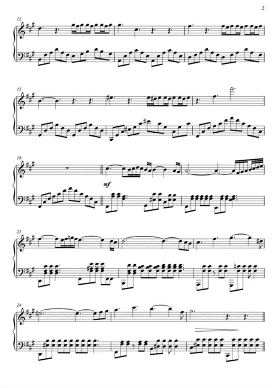 Chi Mai Piano Solo scores gallery preview page 2