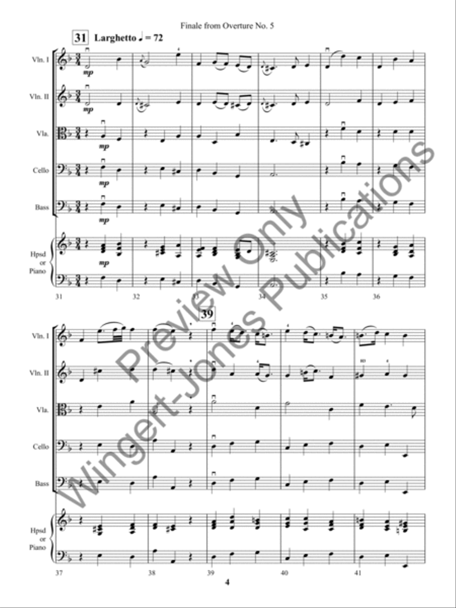 Finale from Overture No.5 String Orchestra scores gallery preview page 7