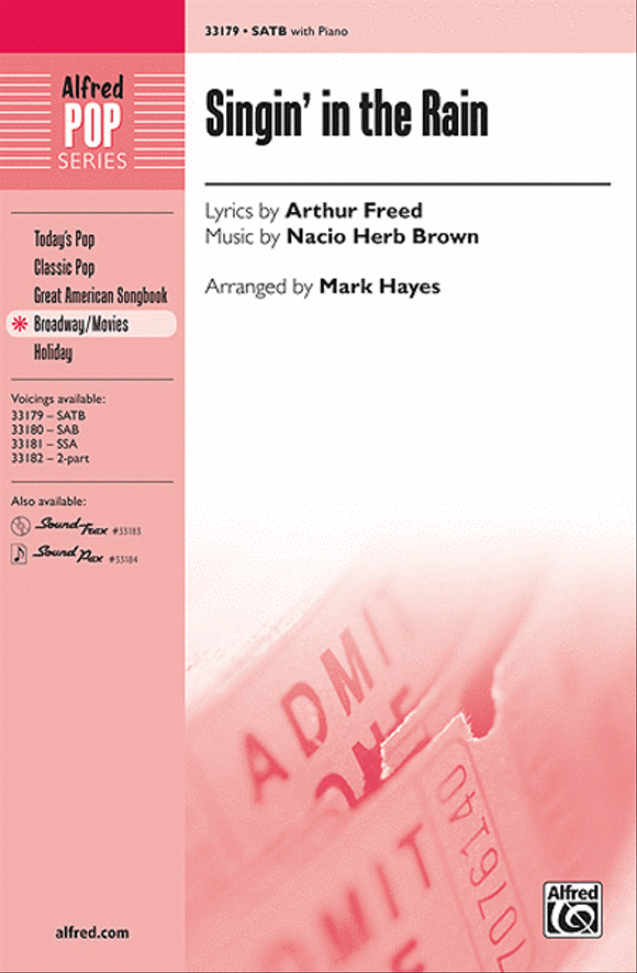 Singin' in the Rain Singin' in the Rain 4-Part scores gallery preview page 1
