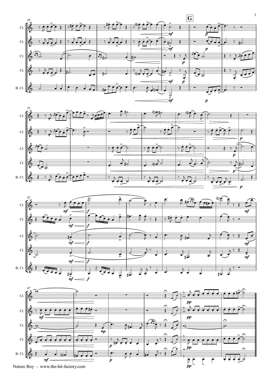 Nature Boy Woodwind Ensemble scores gallery preview page 3