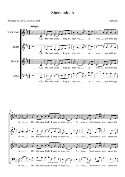 Shenandoah SATB a capella
