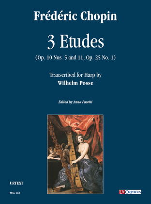 3 Etudes (Op. 10 Nos. 5 and 11, Op. 25 No. 1) for Harp. Transcription by Wilhelm Posse (1852-1925)