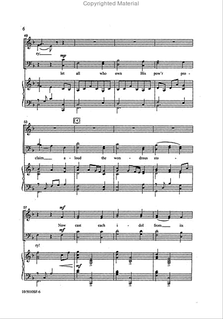 Let the Amen Sound Again! 4-Part scores gallery preview page 4