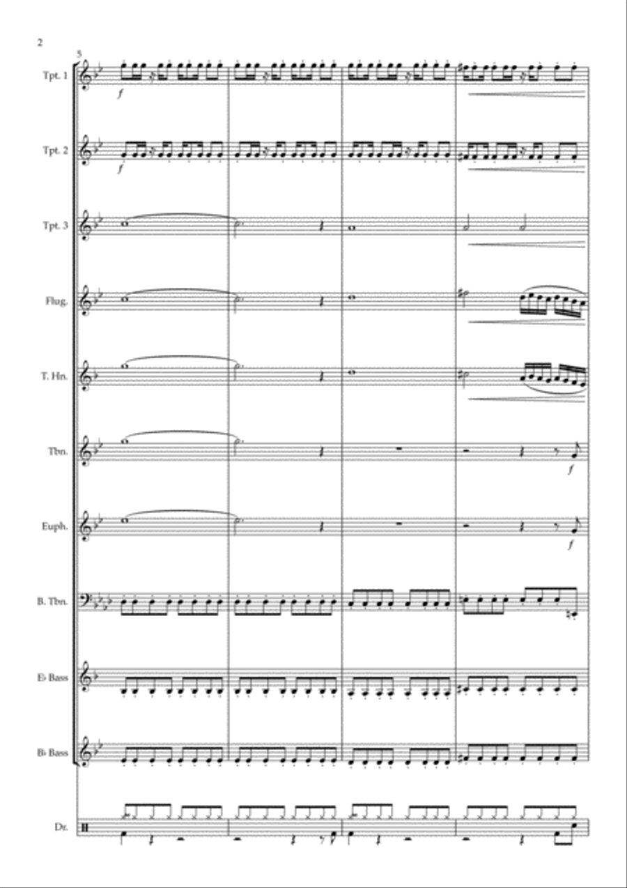 It's Raining Men Brass Ensemble scores gallery preview page 2