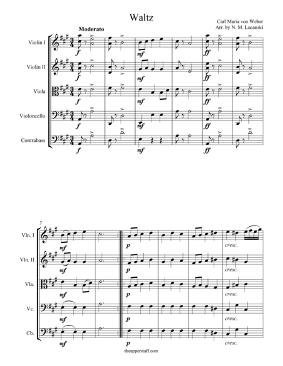 Waltz String Orchestra scores gallery preview page 1