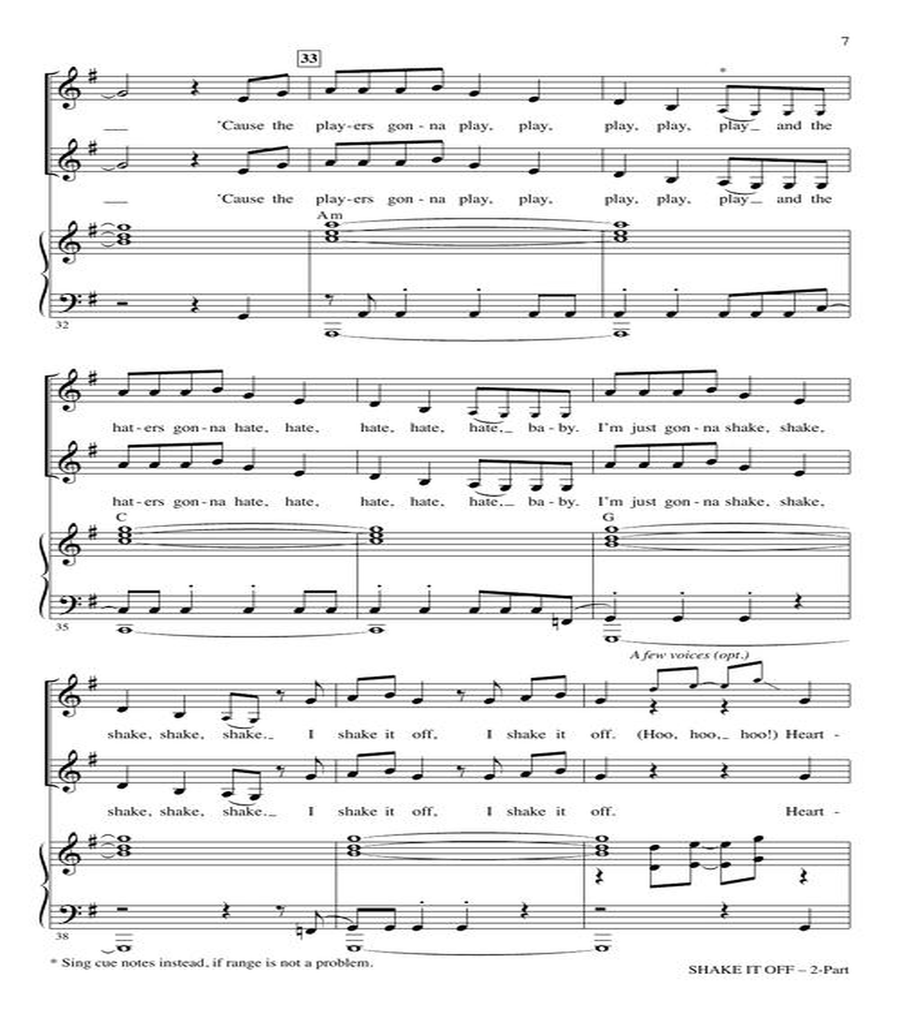 Shake It Off Shake It Off 2-Part scores gallery preview page 4