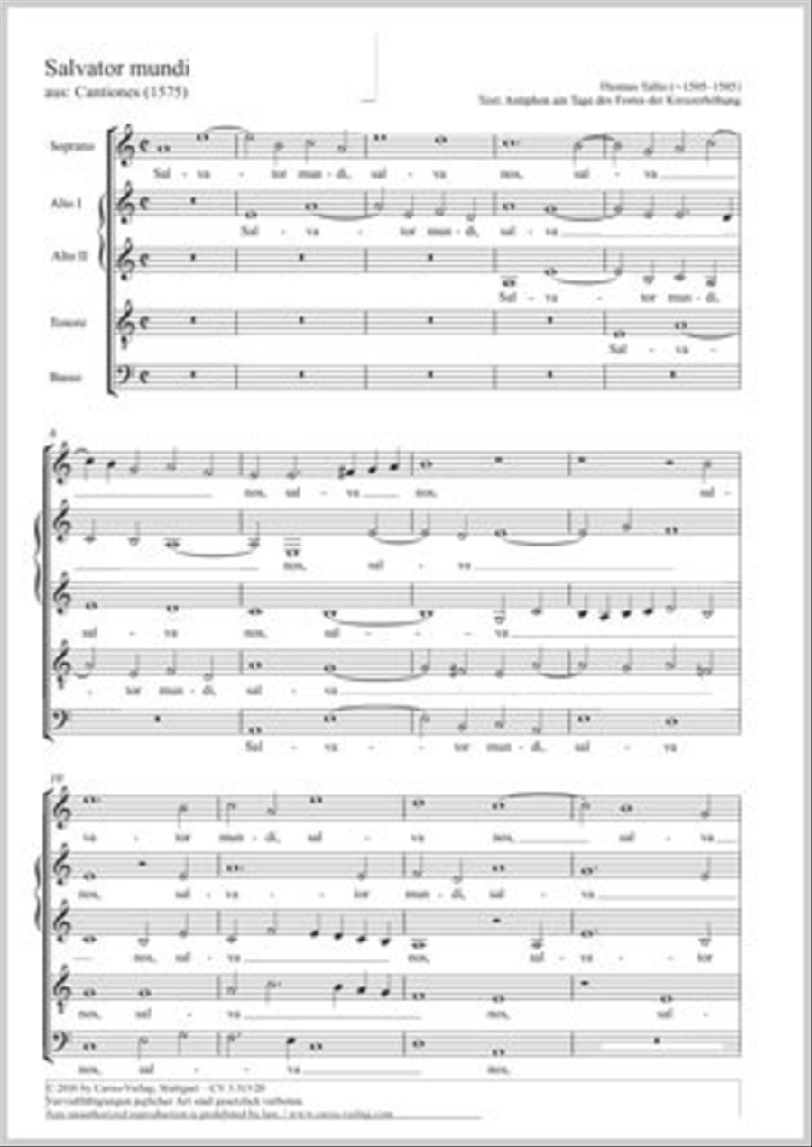 Salvator mundi Choir scores gallery preview page 1
