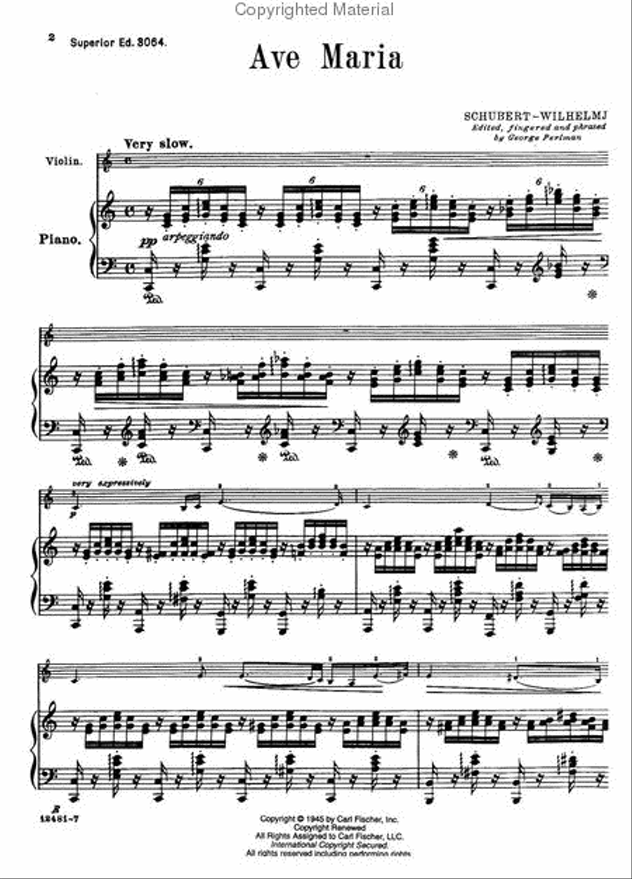 Ave Maria Violin Solo scores gallery preview page 2