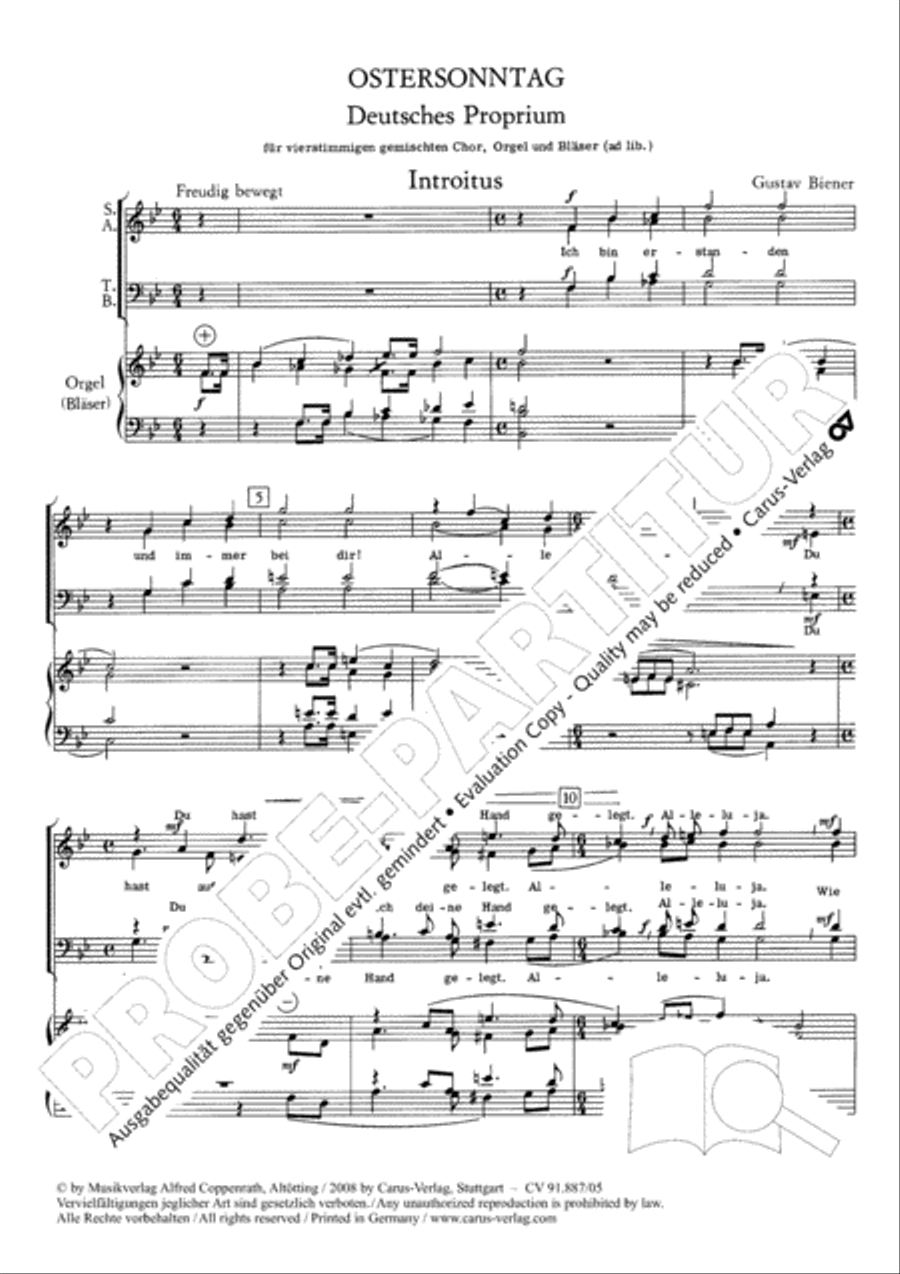 Ostersonntag 4-Part scores gallery preview page 3