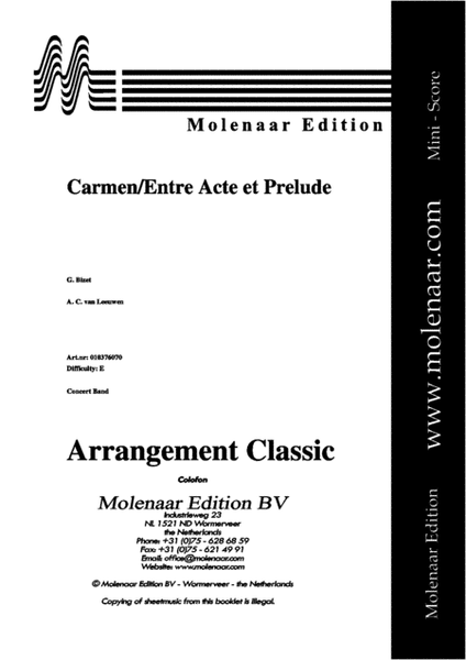 Carmen/Entre'Acte et Prelude