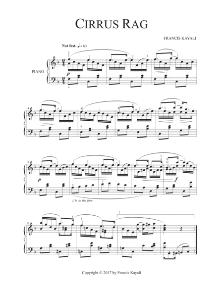 Cirrus Rag - Piano Solo