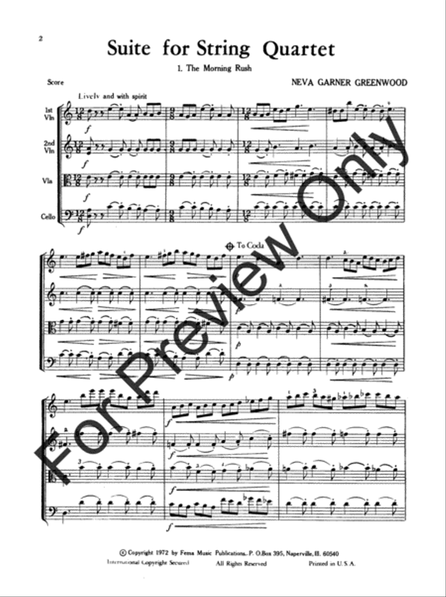 Suite For String Quartet String Quartet scores gallery preview page 3