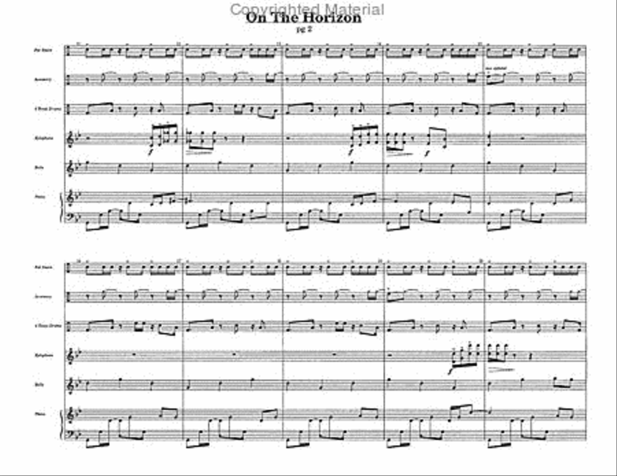 On The Horizon Percussion Ensemble scores gallery preview page 3