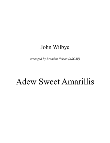 Adew Sweet Amarillis (for Trumpet, Trumpet, Horn, and Trombone or Baritone) image number null