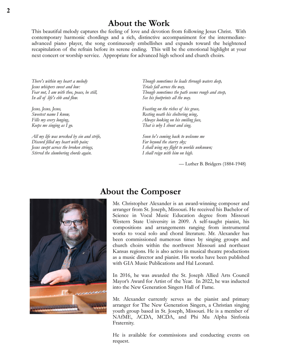There's Within My Heart a Melody 4-Part scores gallery preview page 2