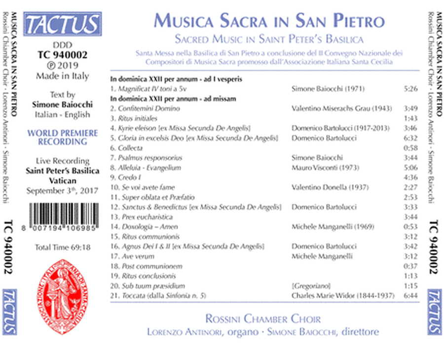 Sacred Music in Saint Peter's Basilica