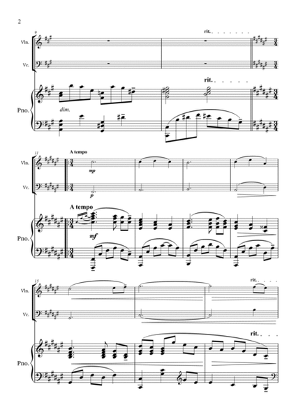 Greenhill for Piano Trio - Score and Parts - by Tamara Konstantin image number null