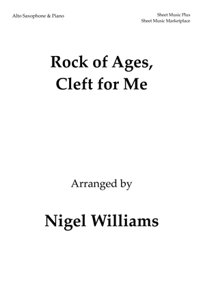 Book cover for Rock of Ages, Cleft for Me, for Alto Sax and Piano