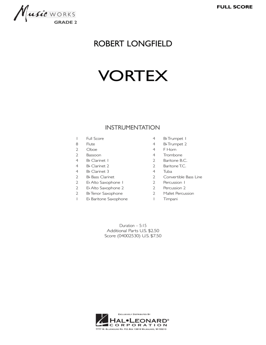 Vortex - Full Score Vortex - Full Score Score scores gallery preview page 1