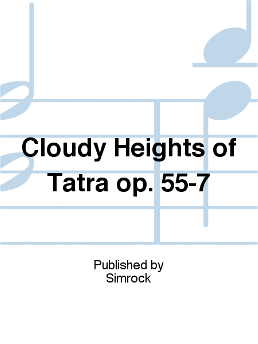 Cloudy Heights of Tatra op. 55-7 High Voice scores gallery preview page 1