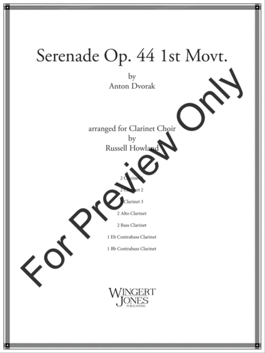 Serenade Op 44 1st Mvt Woodwind Ensemble scores gallery preview page 2