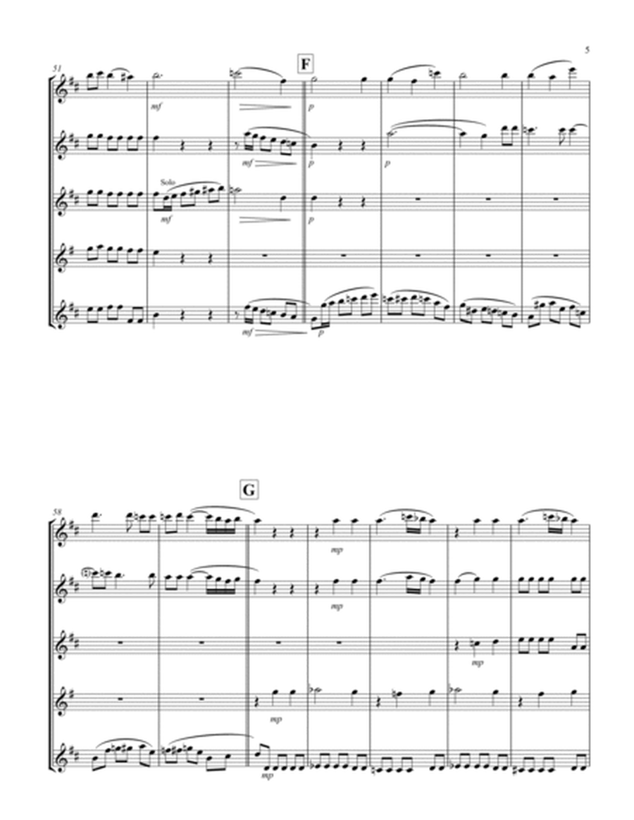 Recordare (from "Requiem") (F) (Saxophone Quintet - 3 Alto, 1 Ten, 1 Bari)