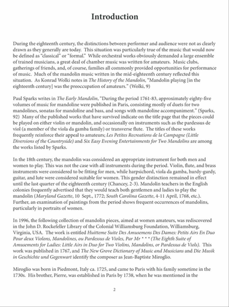 18th Century Mandolin Duets of Jean-Baptiste Miroglio Mandolin scores gallery preview page 3