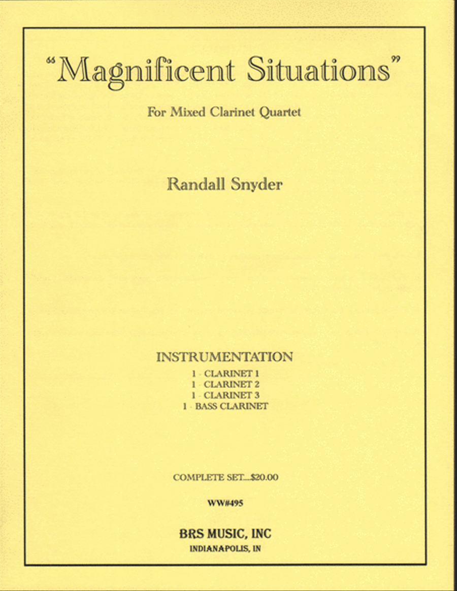 Magnificent Situations Magnificent Situations Clarinet Quartet scores gallery preview page 1