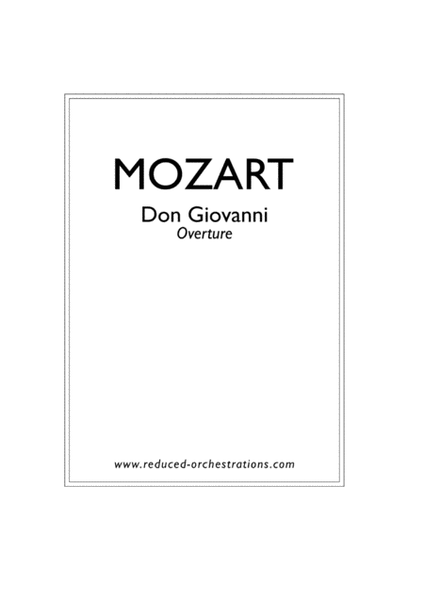 Overture to Don Giovanni (reduced orchestration) image number null