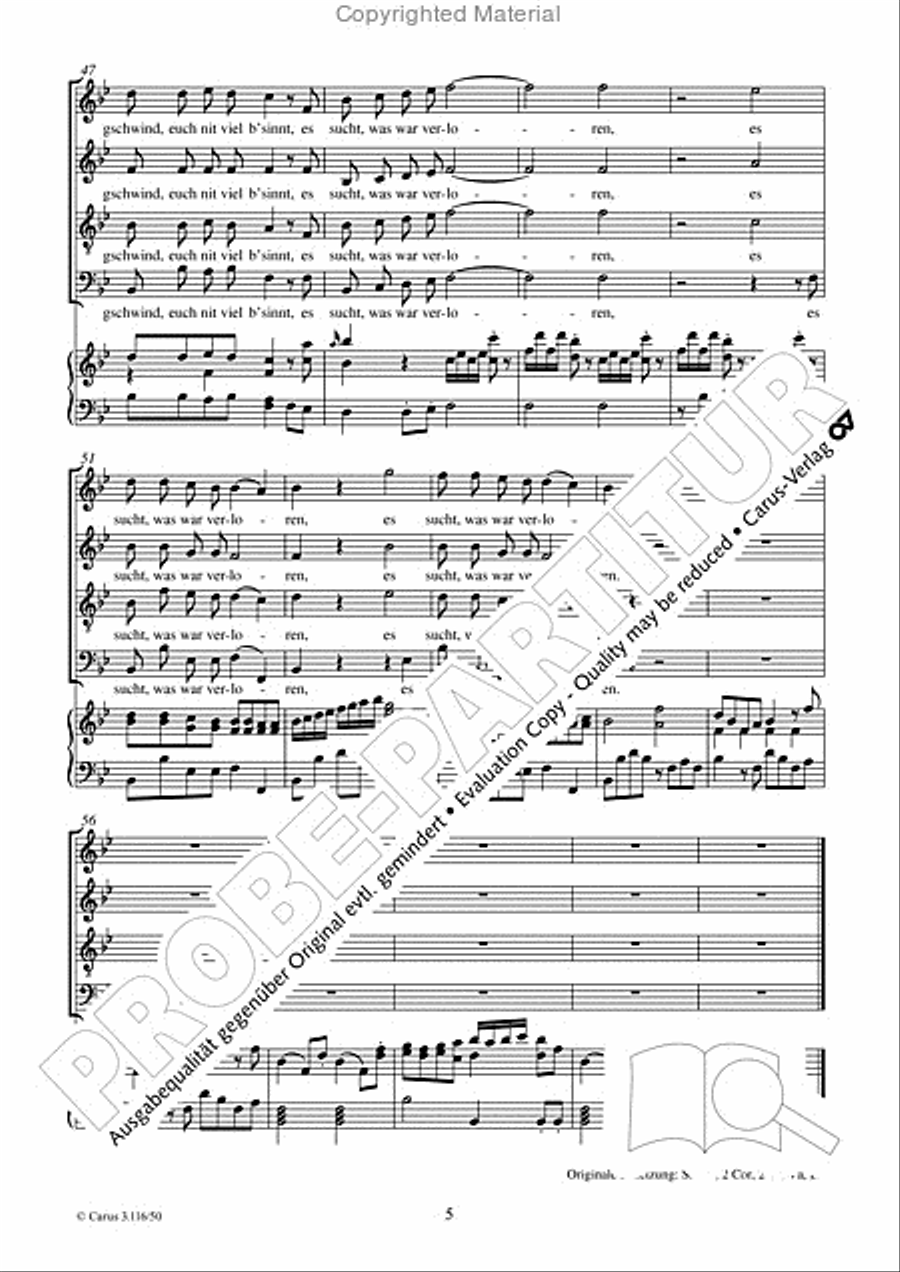 Lauft, ihr Hirten, allzugleich 4-Part scores gallery preview page 6