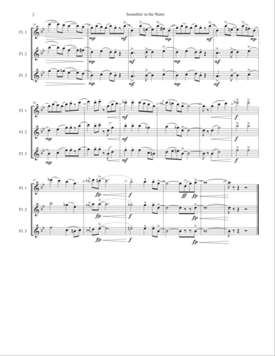 There's Somethin' in the Water Large Ensemble scores gallery preview page 6