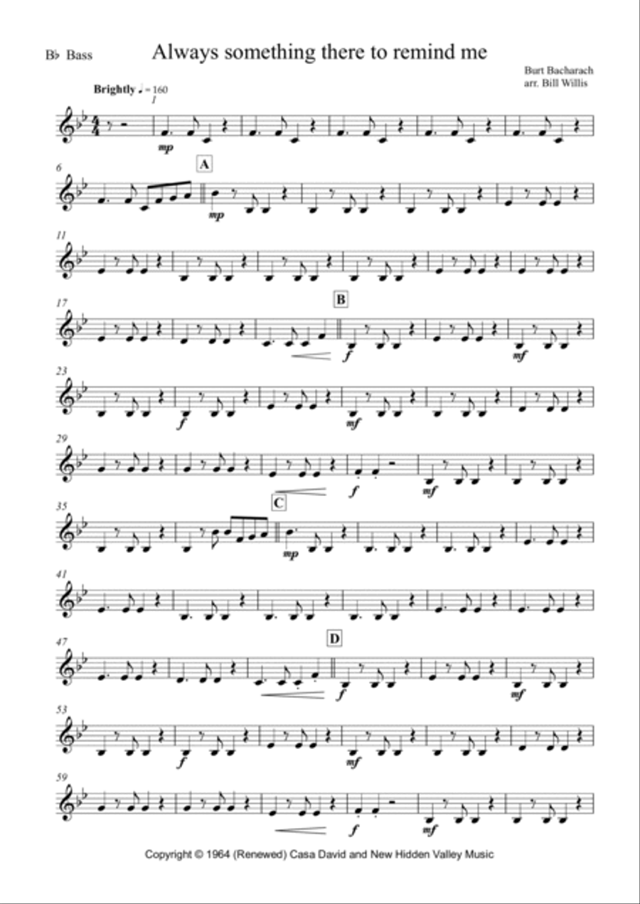 (there's) Always Something There To Remind Me Electric Guitar scores gallery preview page 4