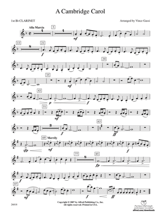 A Cambridge Carol: 1st B-flat Clarinet