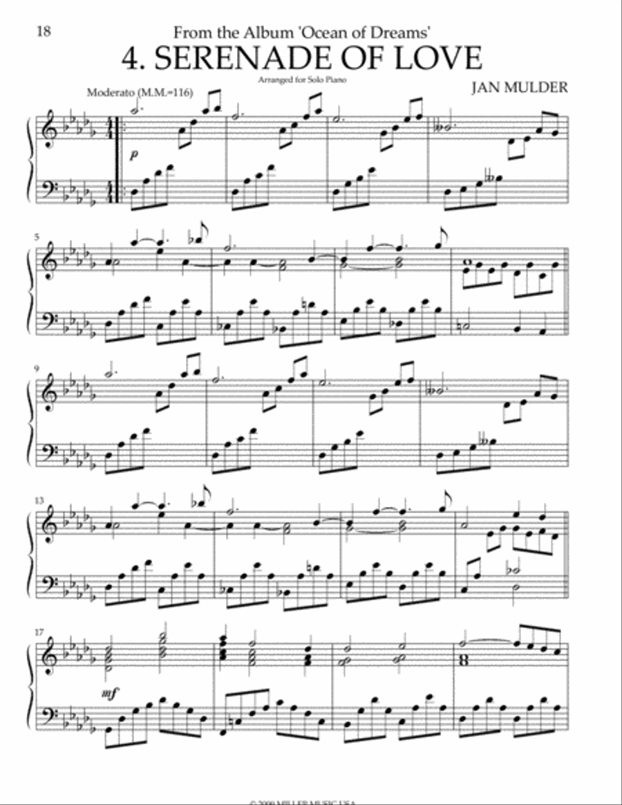Serenade of Love Serenade of Love Piano Solo scores gallery preview page 1