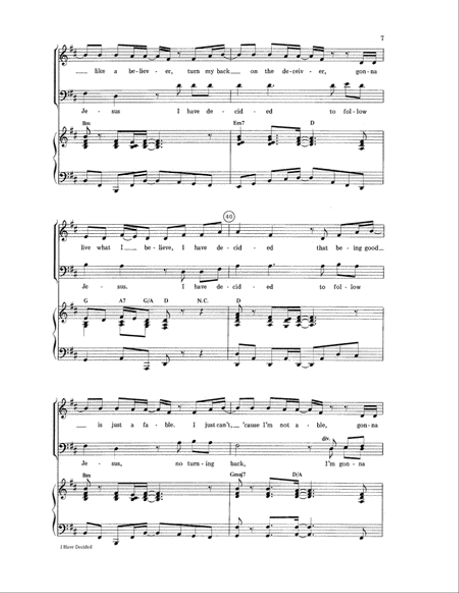 I Have Decided 4-Part scores gallery preview page 7