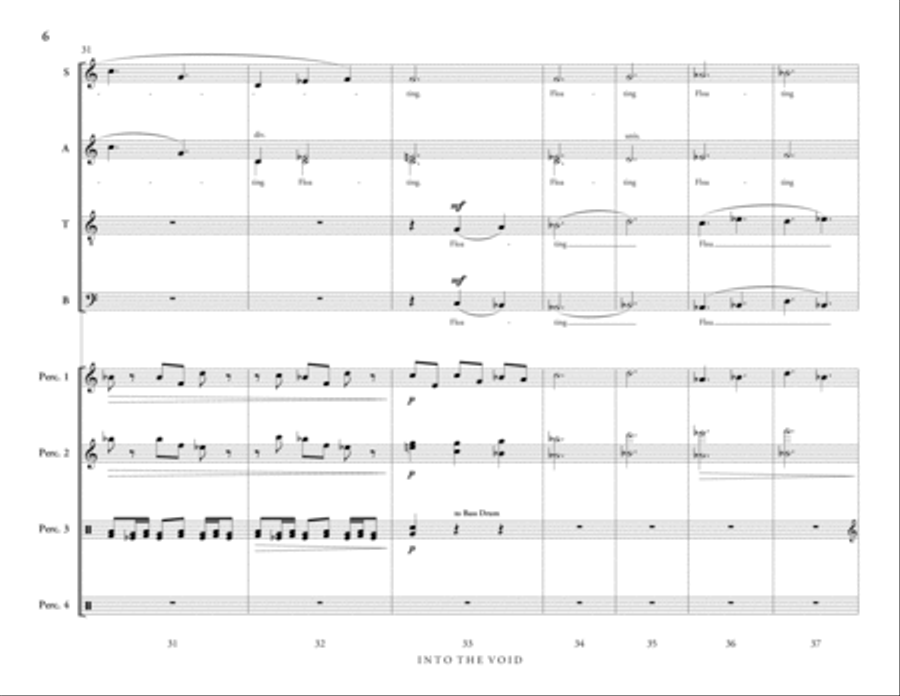 Into the Void (percussion ensemble) Choir scores gallery preview page 7