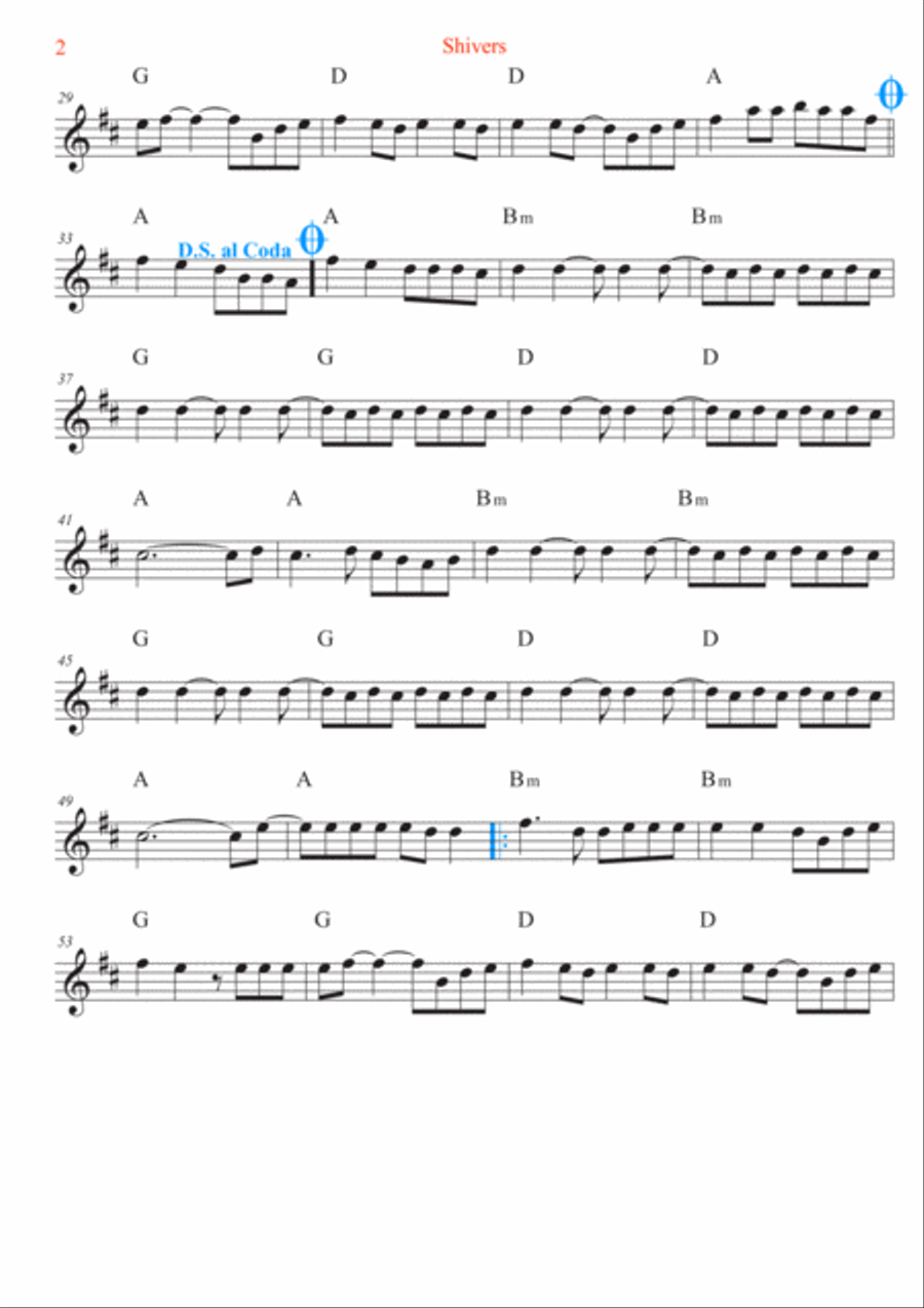 Shivers Shivers Violin Solo scores gallery preview page 2