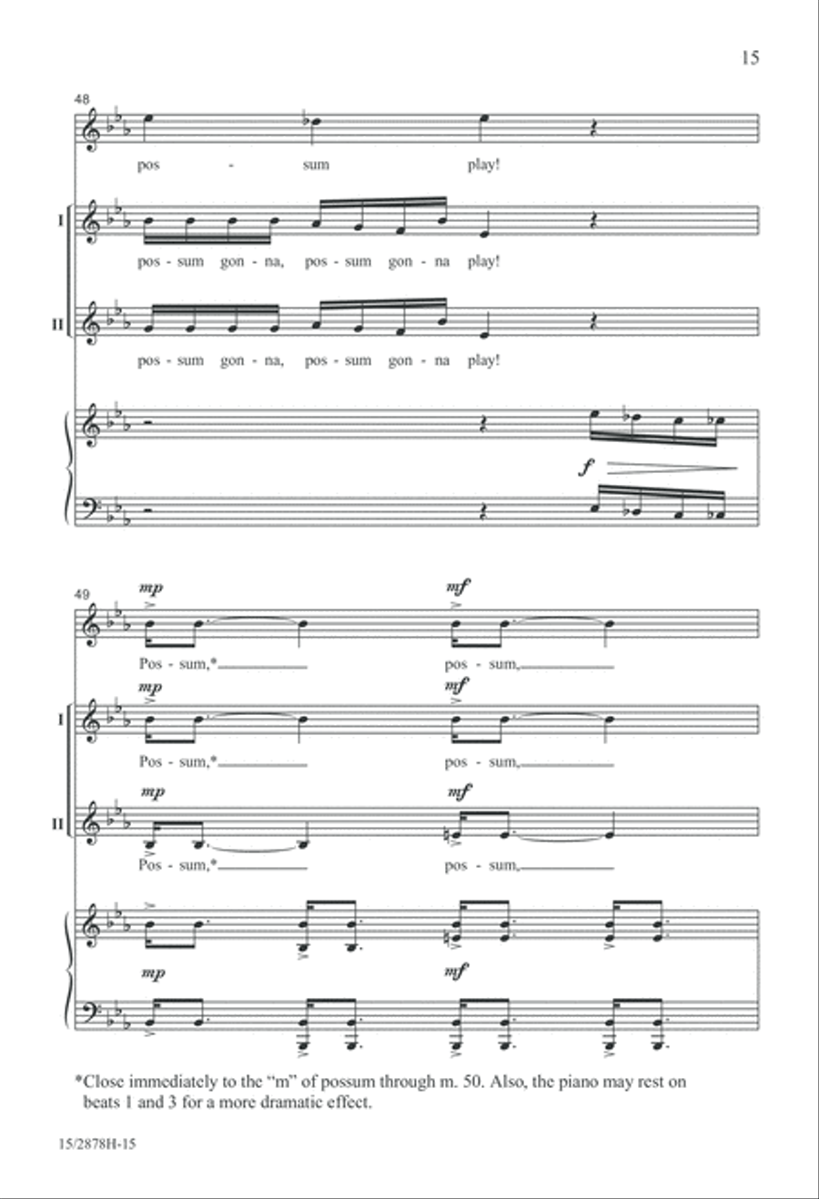Possum Gonna Play... Possum Gonna Play... 2-Part scores gallery preview page 16