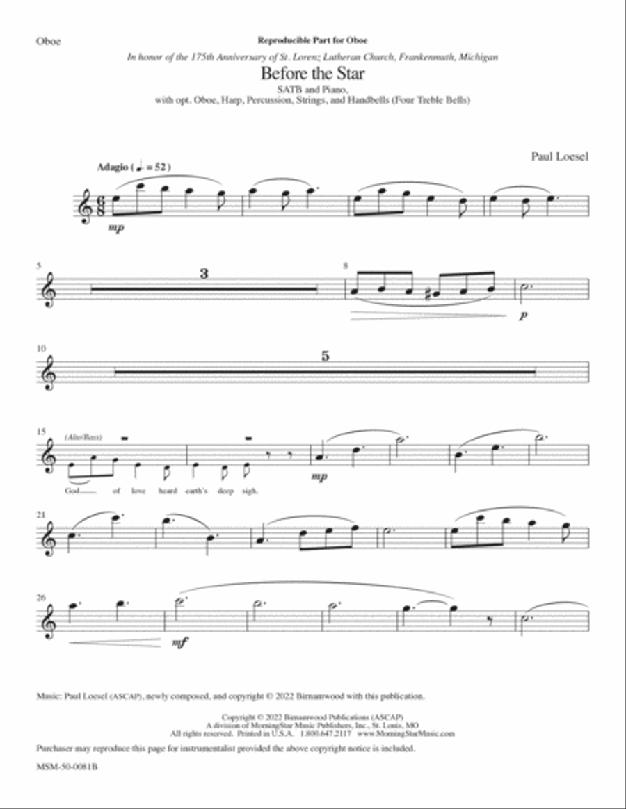Before the Star Choir scores gallery preview page 2