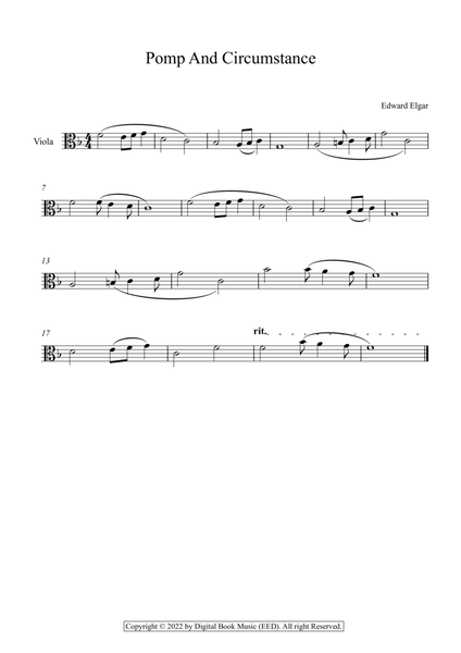 Pomp And Circumstance - Edward Elgar (Viola) F major