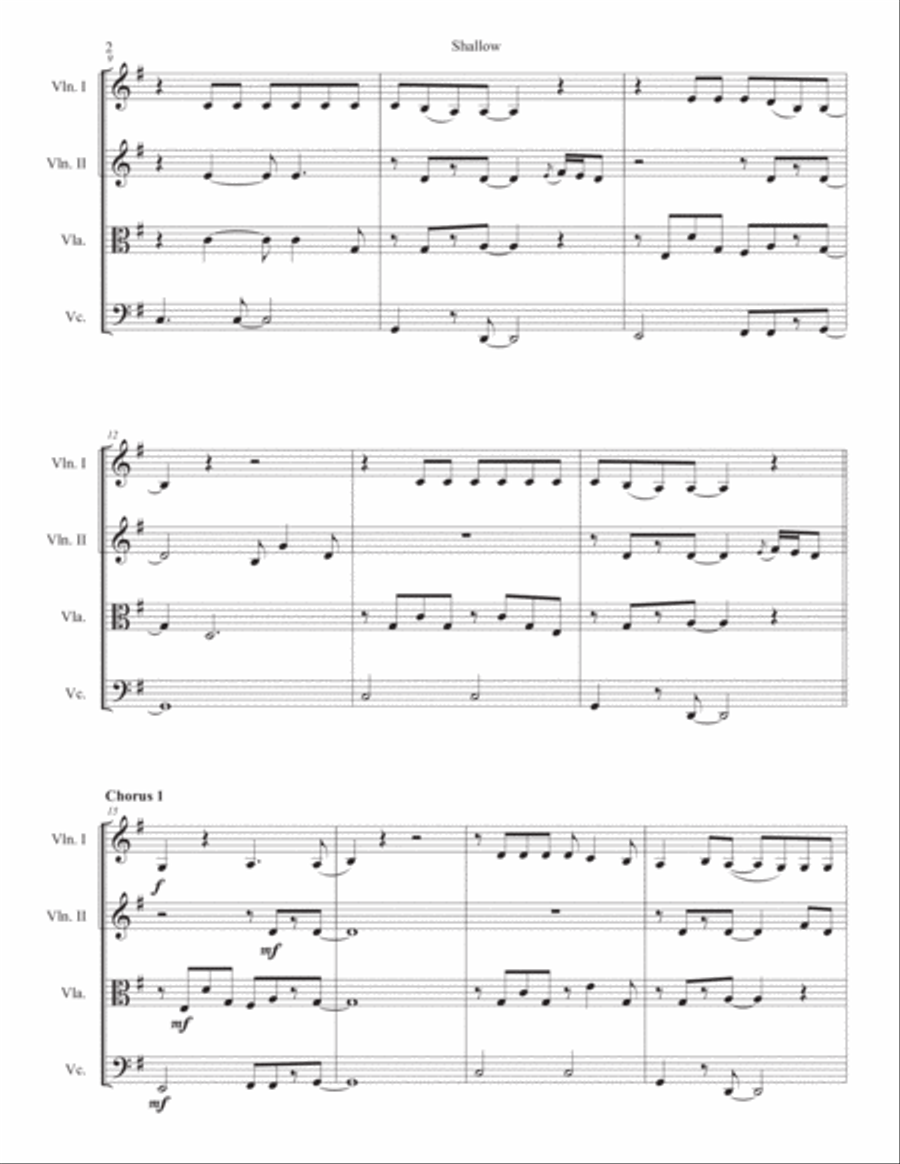 Shallow String Quartet scores gallery preview page 2