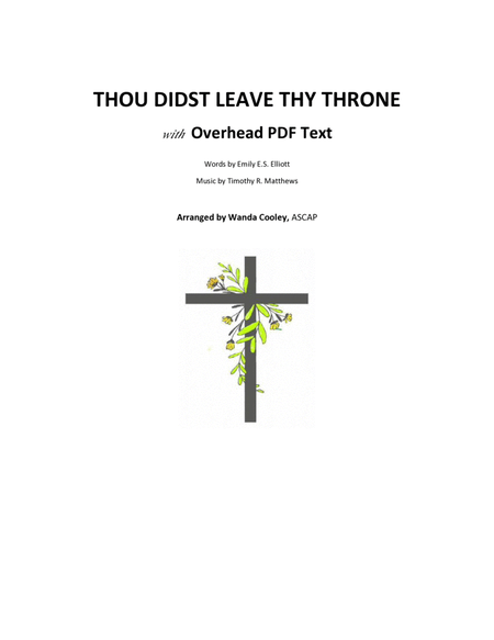 THOU DIDST LEAVE THY THRONE with Overhead PDF Text image number null