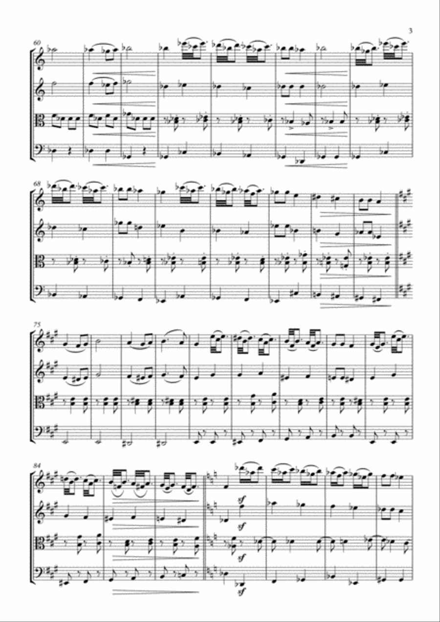 Slavonic Dance No.5 Slavonic Dance No.5 String Quartet scores gallery preview page 4