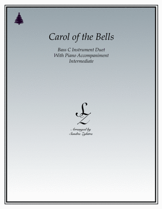 Carol of the Bells (bass C instrument duet)