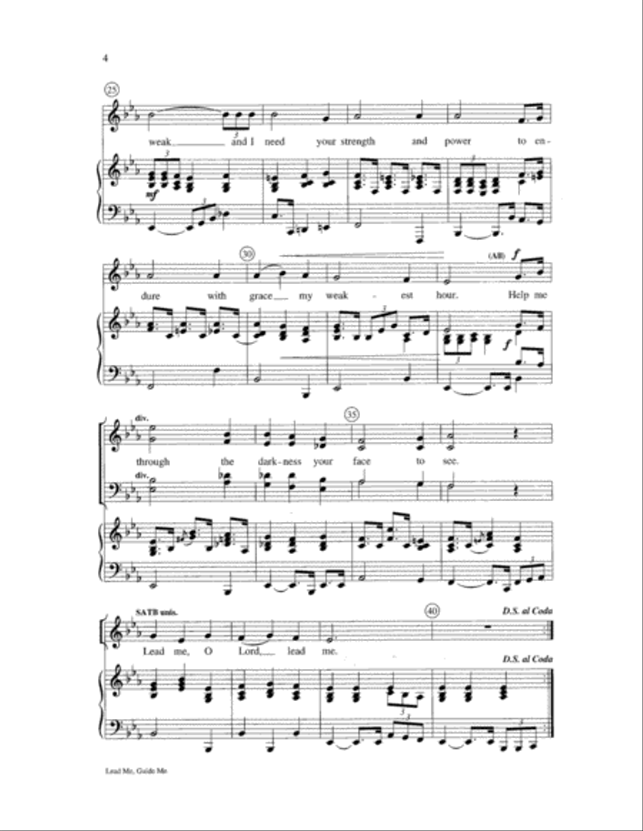 Lead Me, Guide Me 4-Part scores gallery preview page 4