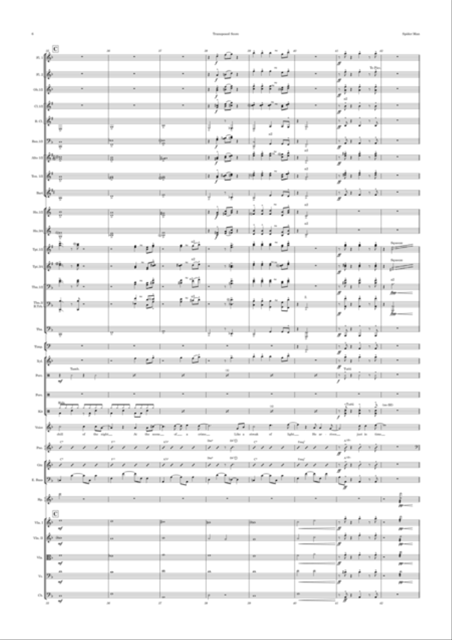 Theme From Spider Man Full Orchestra scores gallery preview page 6