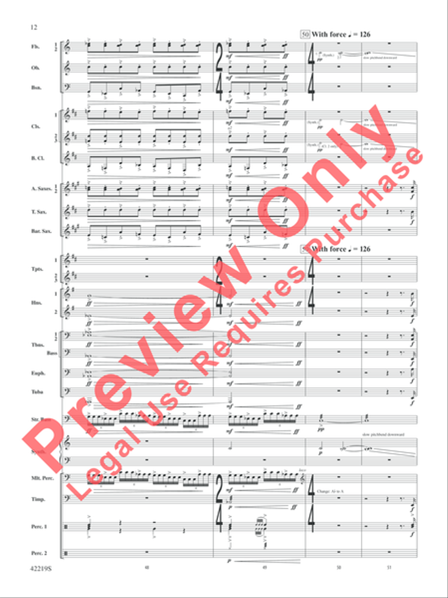 Man of Steel, Suite from Concert Band scores gallery preview page 13