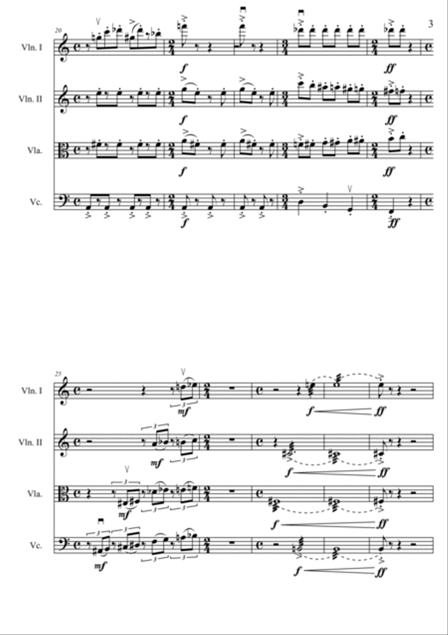 Maurizio Balzola: MECCANISMI (ES-20-013) - Score Only String Quartet scores gallery preview page 4