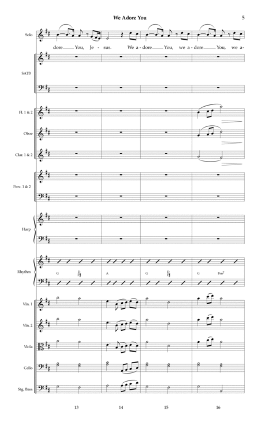 We Adore You - Full Score Choir scores gallery preview page 5