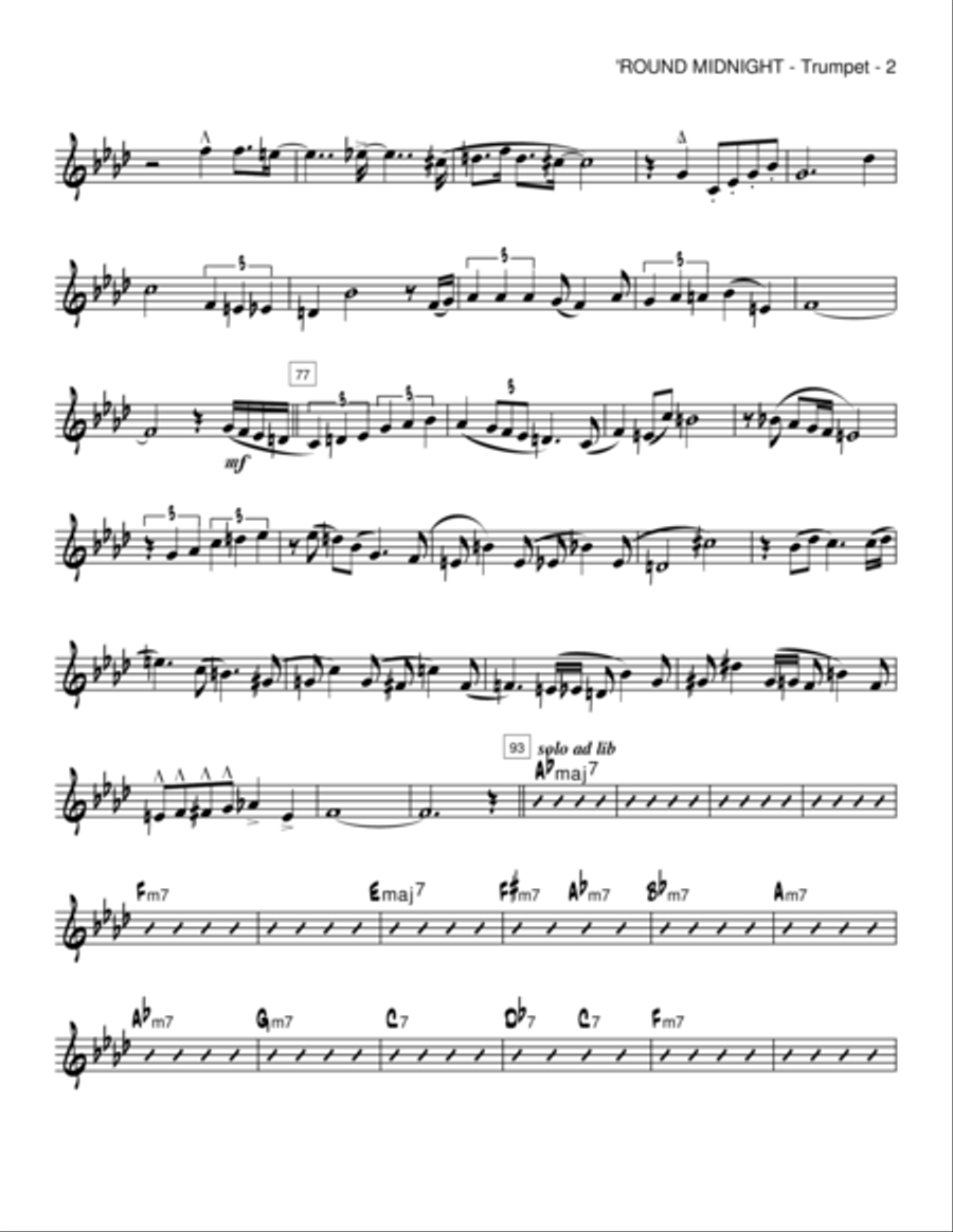 Round Midnight Small Ensemble scores gallery preview page 3